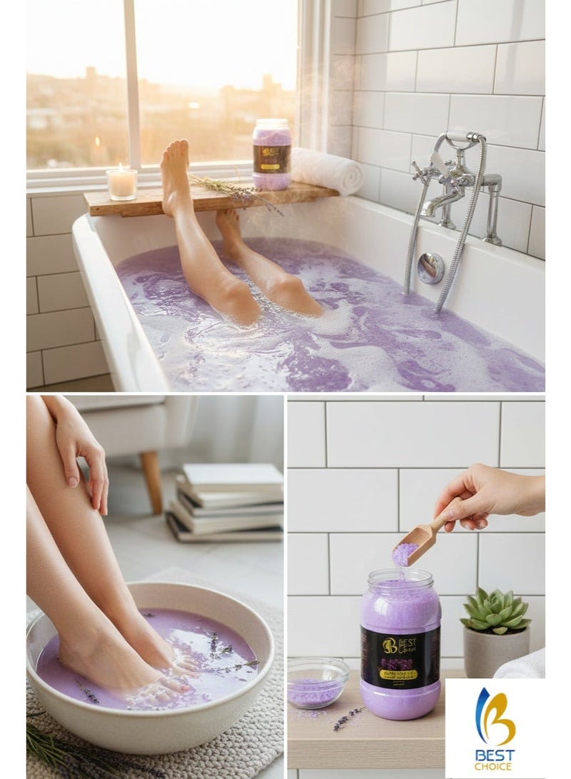 Best Choice Dead Sea Salt, Premium Natural Bath Salt, 5000g, Fine Crystals for Skin Body Hair Care and Relaxation (Lavender) - Image 3